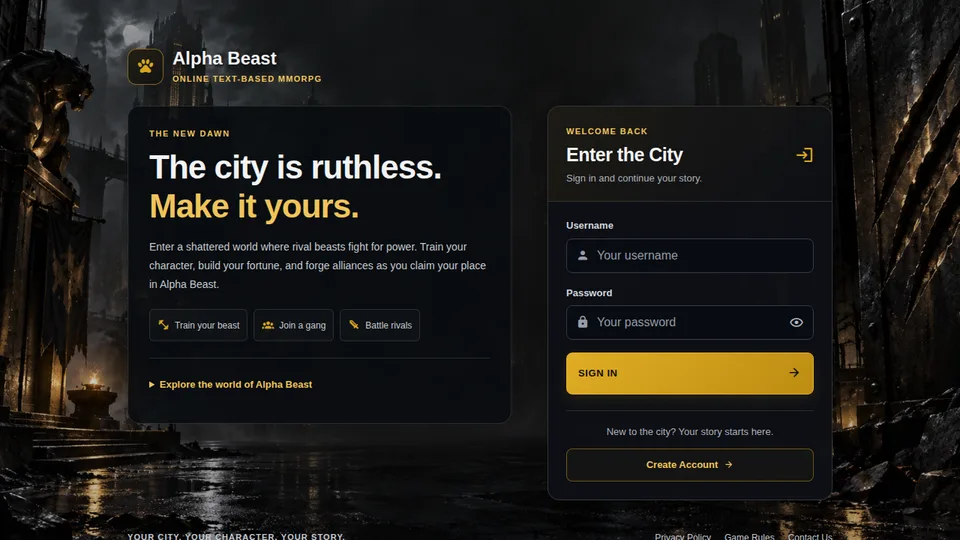 Alpha Beast home page