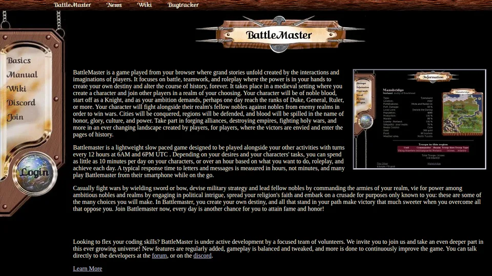 BattleMaster home page