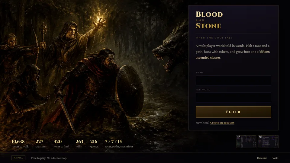 Blood & Stone home page