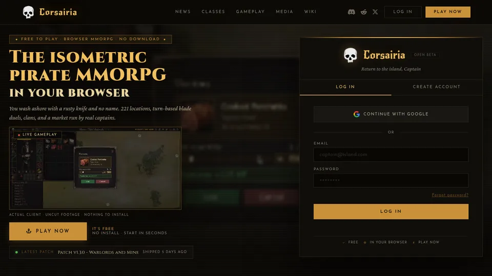 Corsairia home page