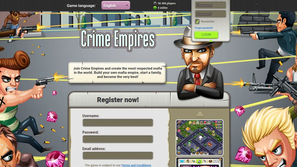 Crime Empires home page