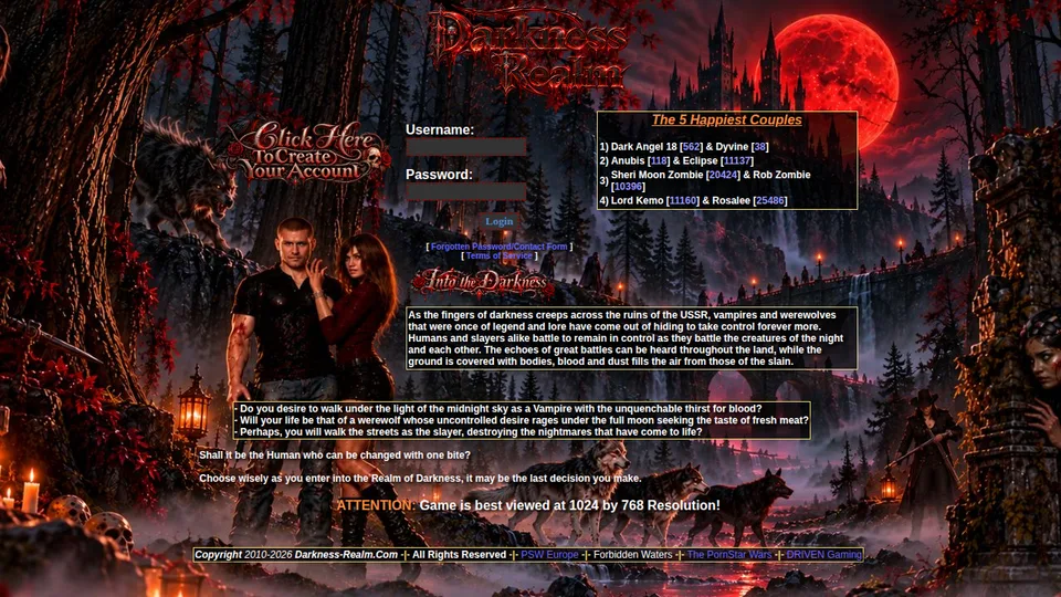 Darkness Realm home page