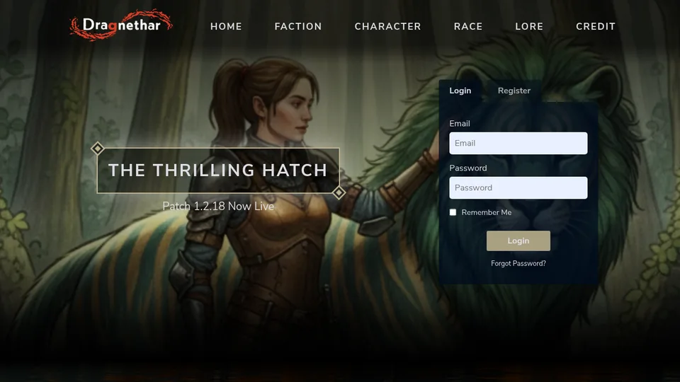 Dragnethar Online home page