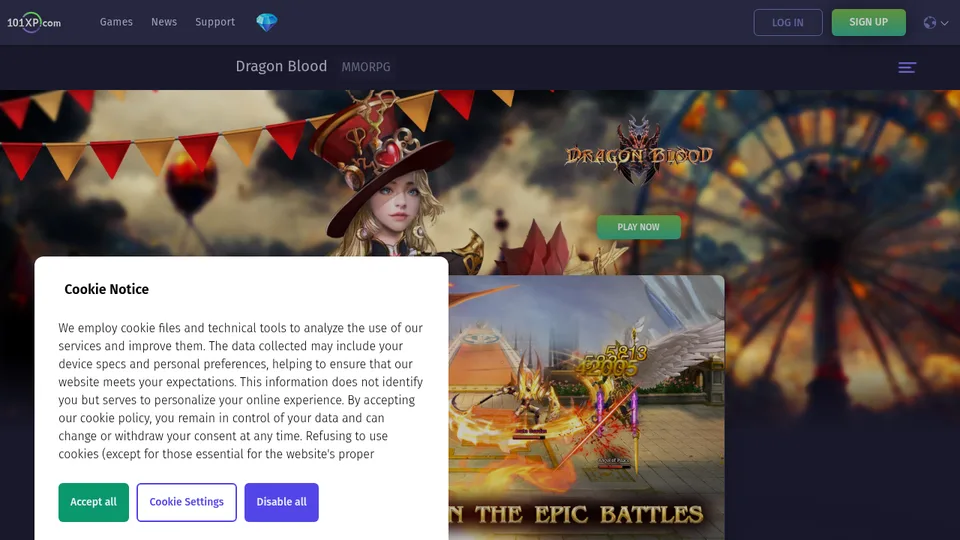 Dragon Blood home page