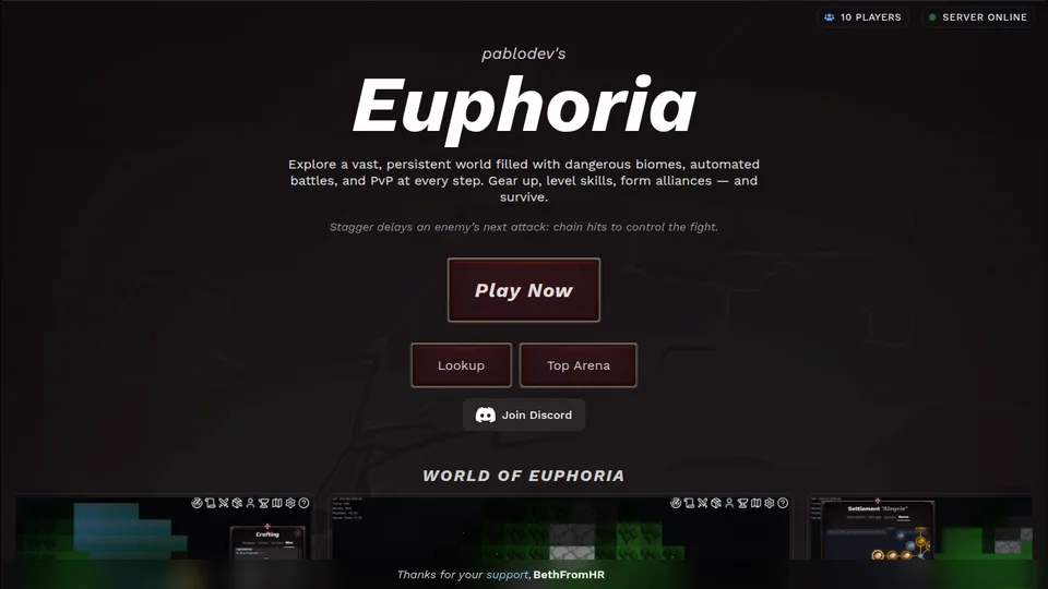 Euphoria home page