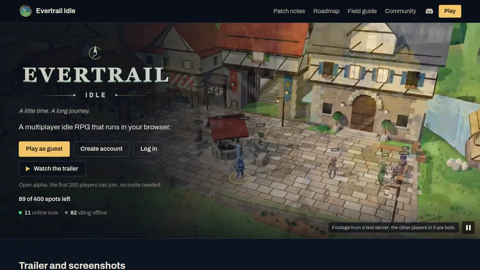 Evertrail Idle home page