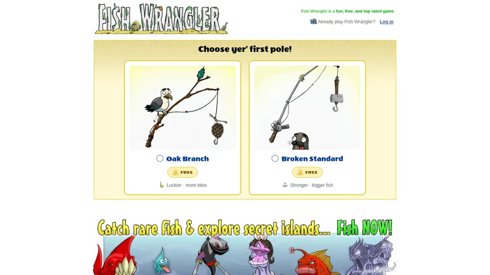 Fish Wrangler home page
