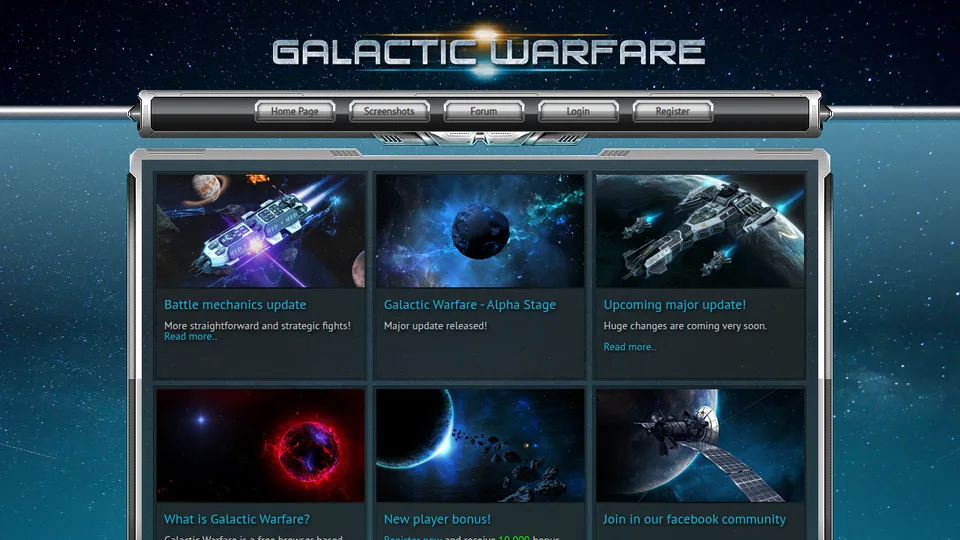 Galactic Warfare home page