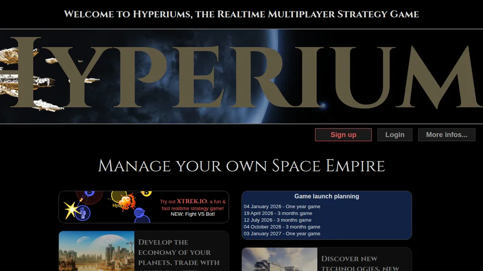 Hyperiums home page