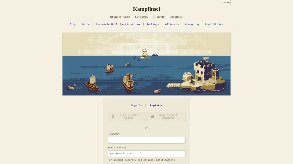 Kampfinsel home page