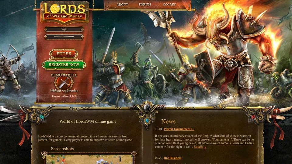 Lords of War and Money home page