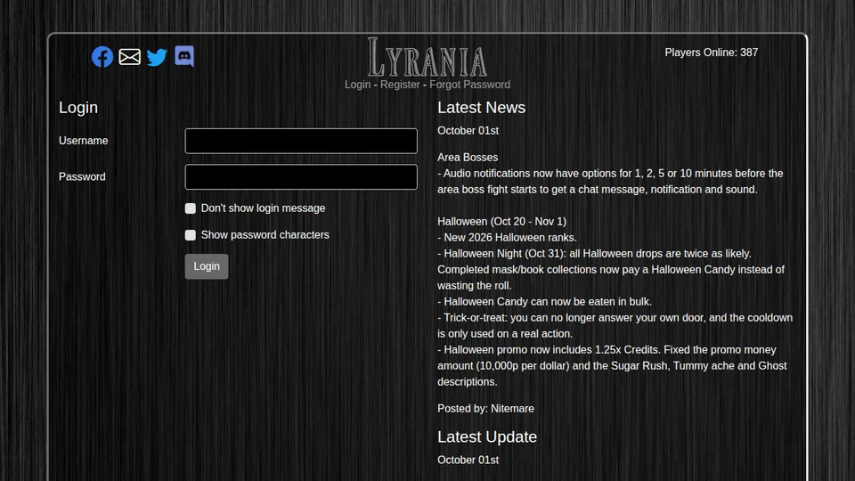 Lyrania home page