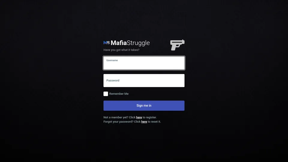 Mafia Struggle home page
