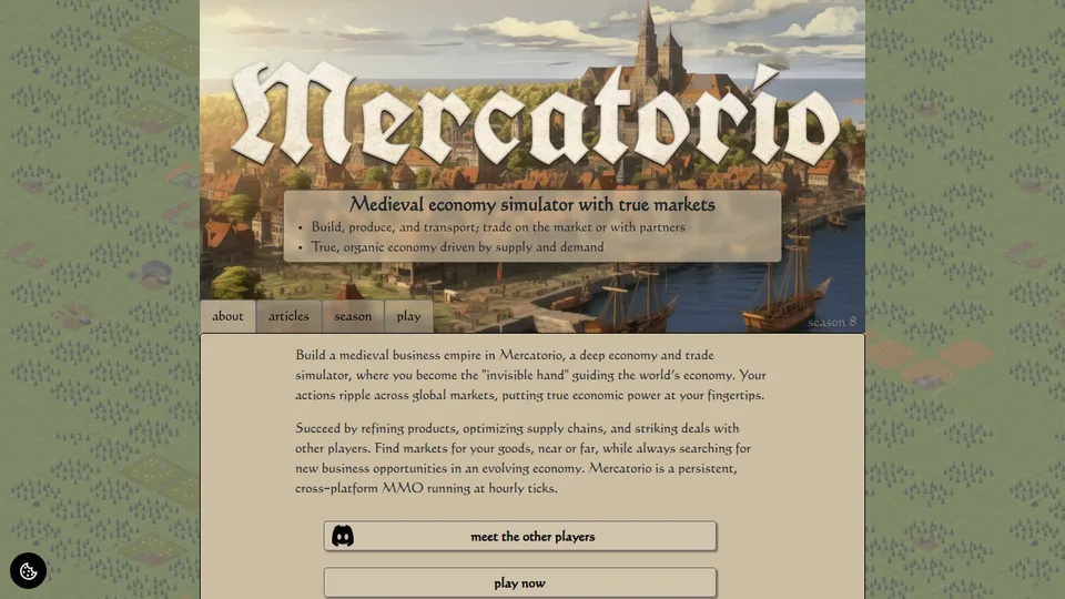 Mercatorio home page