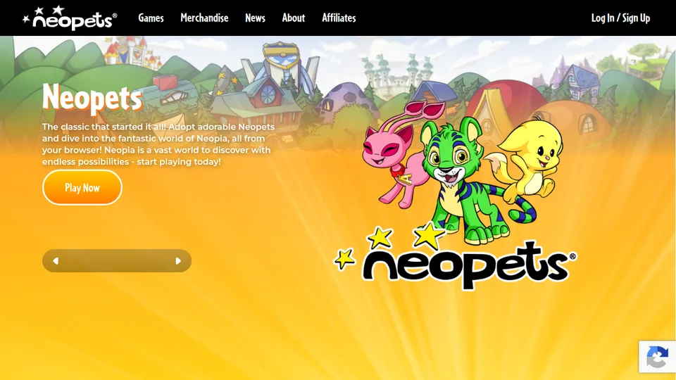 Neopets home page