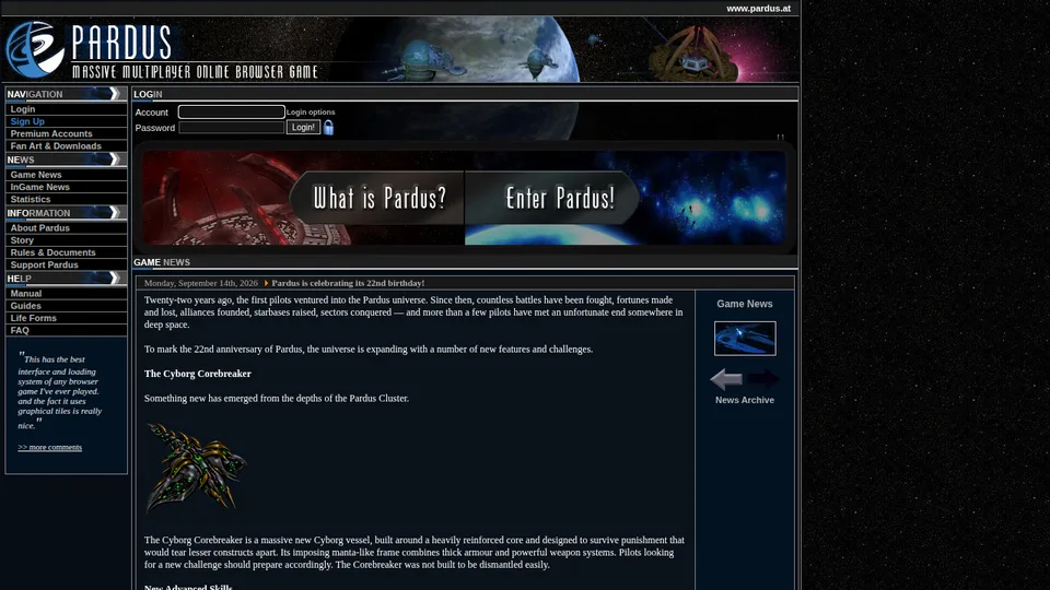 Pardus home page