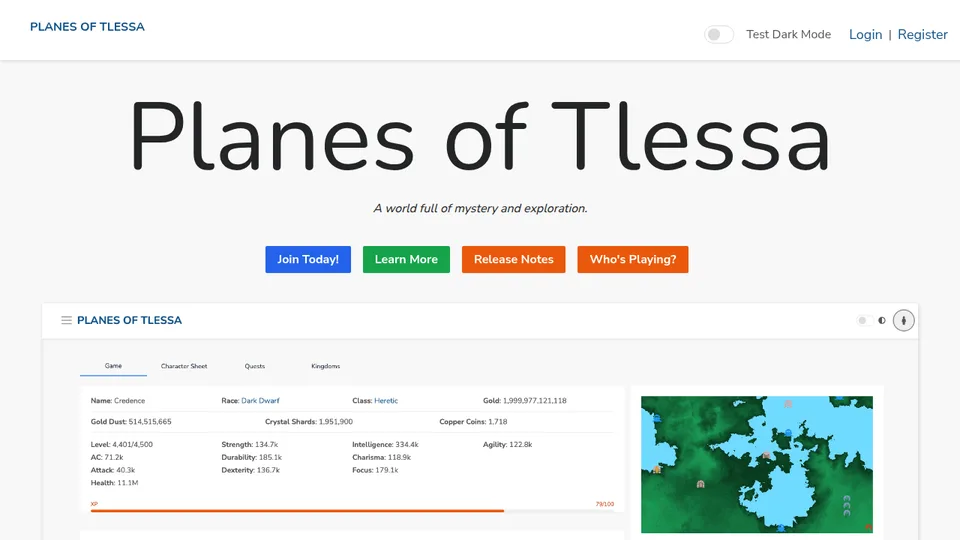Planes of Tlessa home page