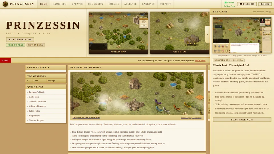 Prinzessin home page