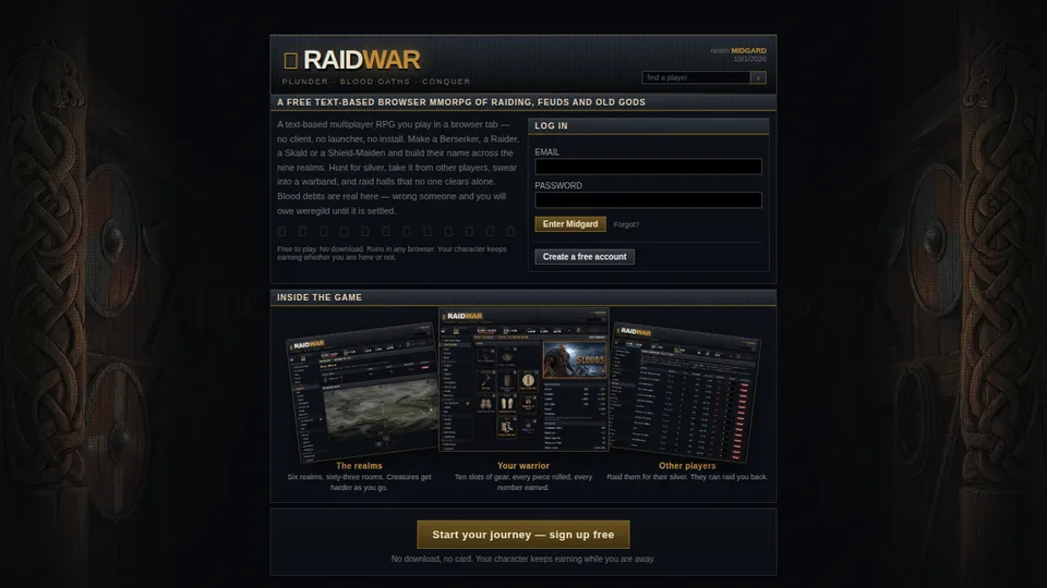 RaidWar home page