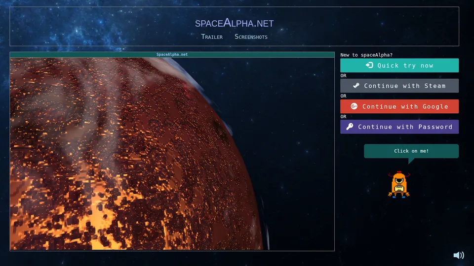 SpaceAlpha home page