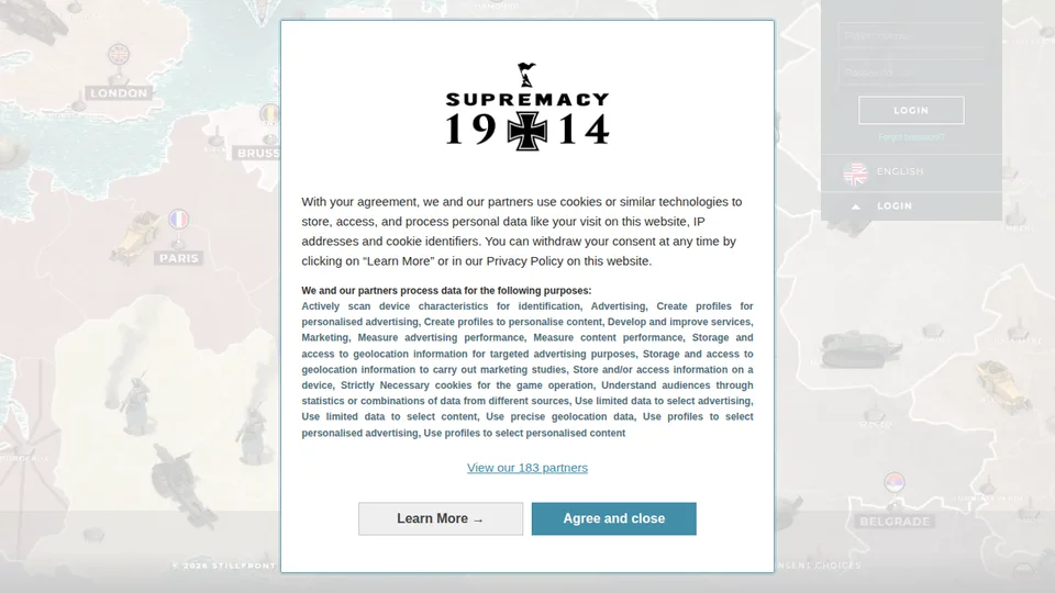 Supremacy 1914 home page