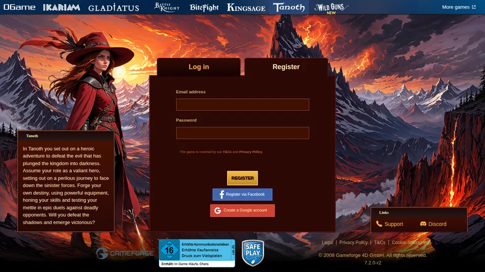 Tanoth home page