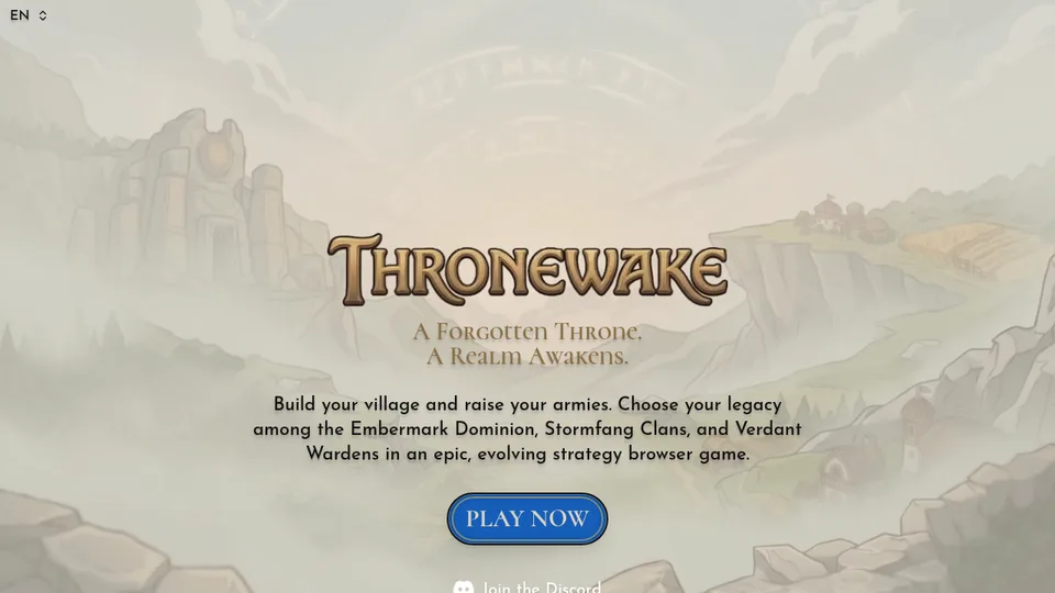 Thronewake home page