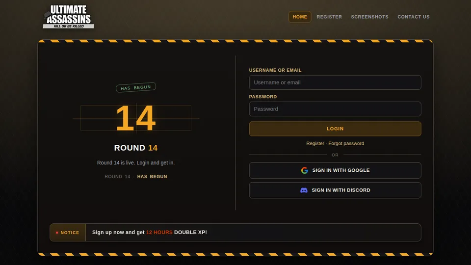 Ultimate Assassins home page