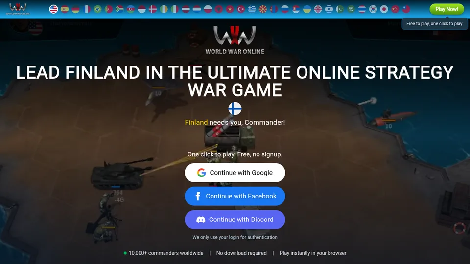 World War Online home page